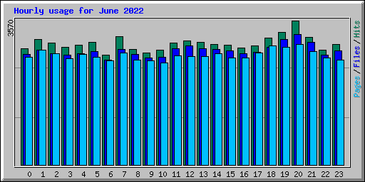 Hourly usage for June 2022