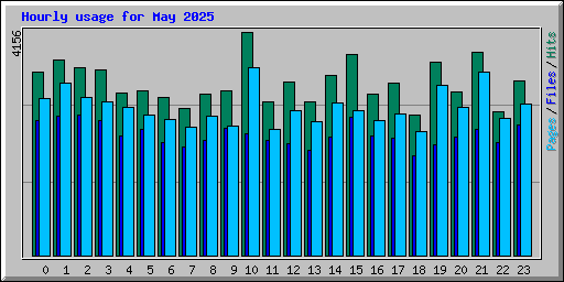 Hourly usage for May 2025