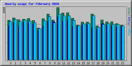 Hourly usage for February 2026
